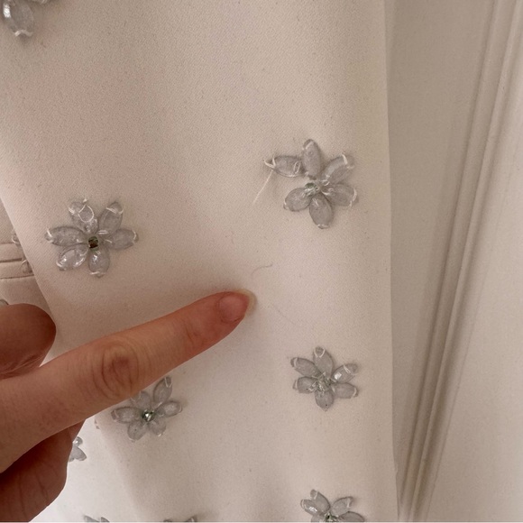 Jay Godfrey Ace Embellished Tuxedo Mini Dress Bridal White Size 2 - Picture 5 of 8